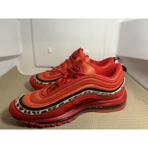 Nike Air Max 97 Leopard AQ0655-600 Men's Sneaker Red Portugal Patchwork